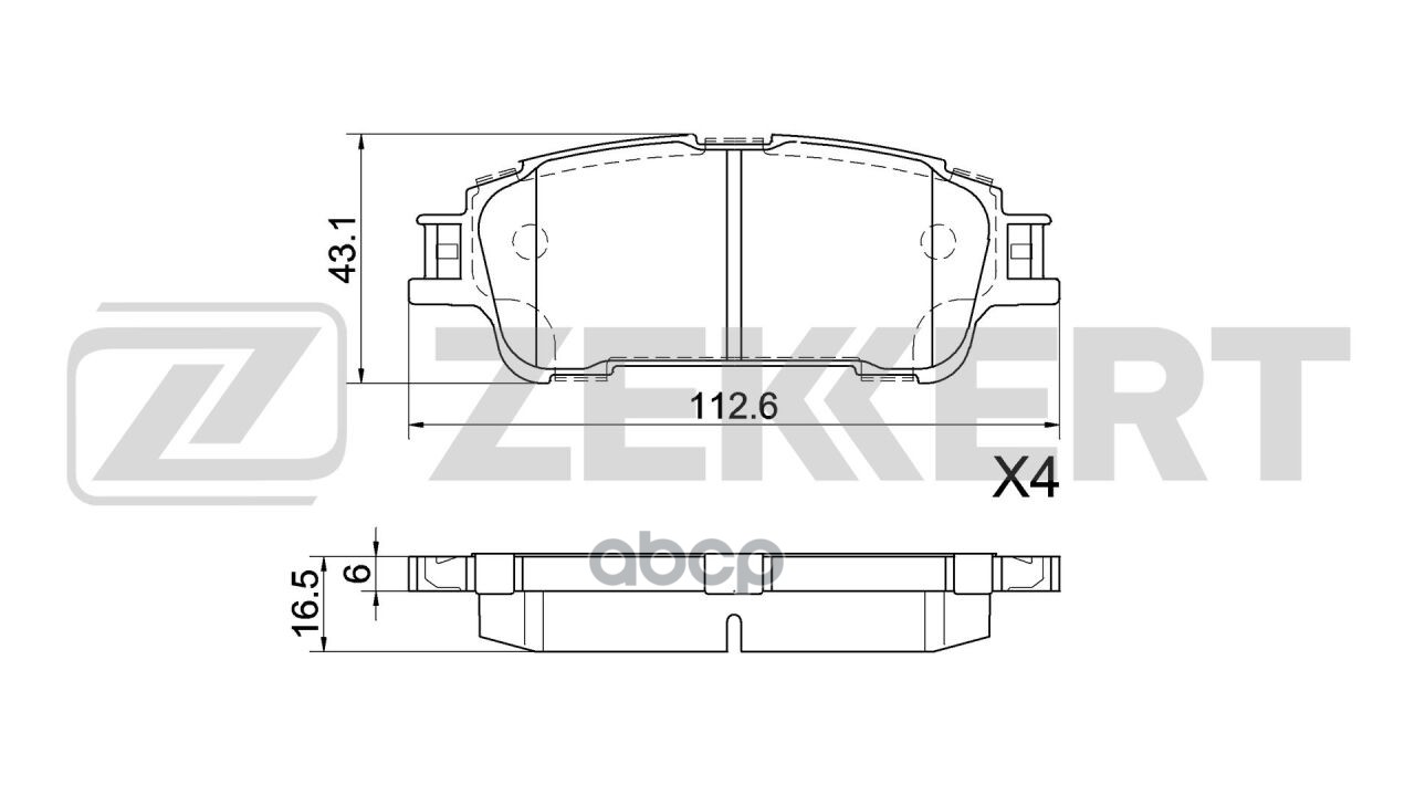Колодки торм. диск. задн. Toyota Noah (R80) 14-  Voxy (R80) 14-  Esquire (R85) 14- Zekkert арт. bs-1059