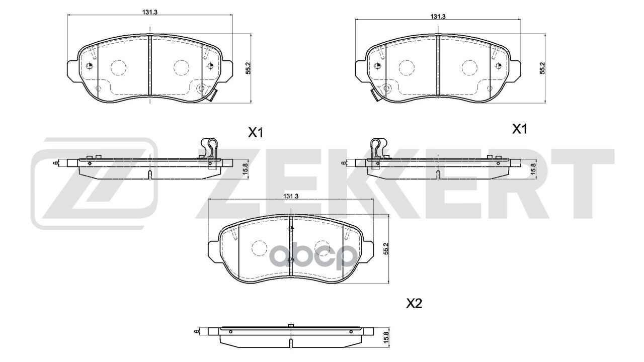 Колодки торм. диск. передн. Geely Emgrand 7 (SS11) 21- Zekkert арт. bs-1067