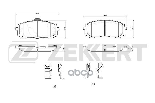 Колодки торм. диск. передн. Kia K5 V 19-  Hyundai Sonata 19- Zekkert арт. bs-1079
