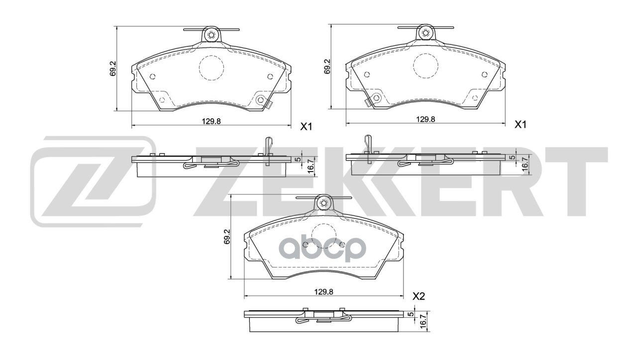 Колодки торм. диск. передн. Chery Tiggo (T11  FL) 06- Zekkert арт. bs-1091