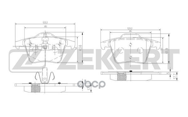 Колодки торм. диск. задн. Volvo XC90 02- Zekkert арт. bs-1143