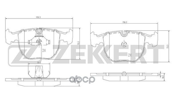 Колодки торм. диск. передн. Alpina B10 (E39) 96-  BMW 5 (E39) 96-  7 (E38) 94-  X3 (E83) 06-  X5 (E5 Zekkert арт. bs-1150