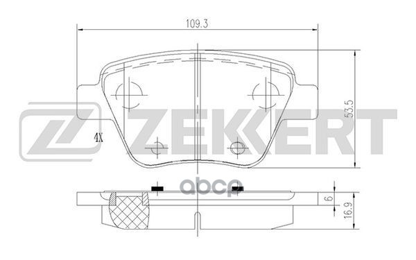 Колодки торм. диск. задн. Audi A1 10-  A3 II 03-  Skoda Octavia (1Z3 1Z5 933) 04-  Yeti (5L6 5L7 676 Zekkert арт. bs-1185