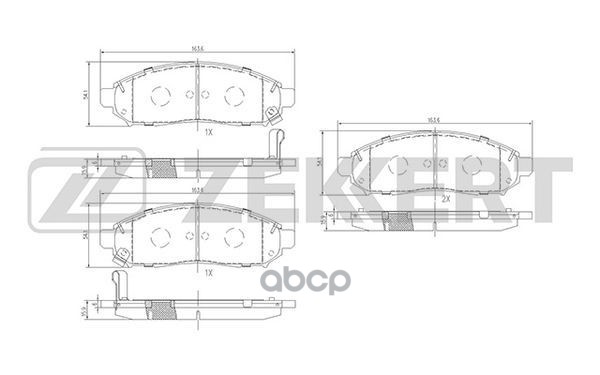 Колодки торм. диск. передн. Nissan Murano (Z50) 03-  Navara (D40) 05-  Pathfinder (R51) 05- Zekkert арт. bs-1226
