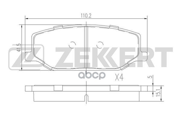 Колодки торм. диск. передн. Suzuki Jimny (SN) 98-  Samurai (SJ_) 88-  SJ 410 82-  SJ 413 84-  Super Zekkert арт. bs-1231