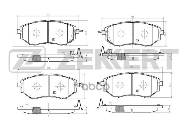 Колодки торм. диск. передн. Subaru Forester (SJ_) 13-  Legacy (BL BP BM) 03-  Outback (BR BS) 09-  T Zekkert арт. bs-1241