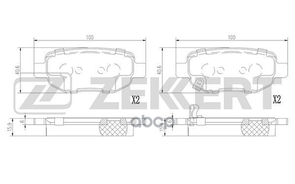 Колодки торм. диск. задн. Chery Cowin 3 10-  Tiggo (T11) 06-  Tiggo 3 (T11FL3) 14-  Lifan X70 18-  V Zekkert арт. bs-1361