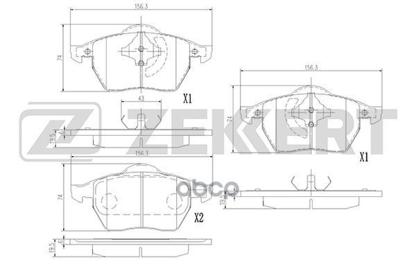 Колодки торм. диск. передн. Audi A3 99-  TT 98-  Skoda Octavia (1U2 1U5) 96-  VW Golf III-IV 92-  Pa Zekkert арт. bs-1380
