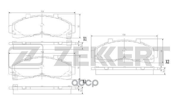 Колодки торм. диск. передн. Ford USA Explorer 95-  Mazda B-Serie III 96- Zekkert арт. bs-1393