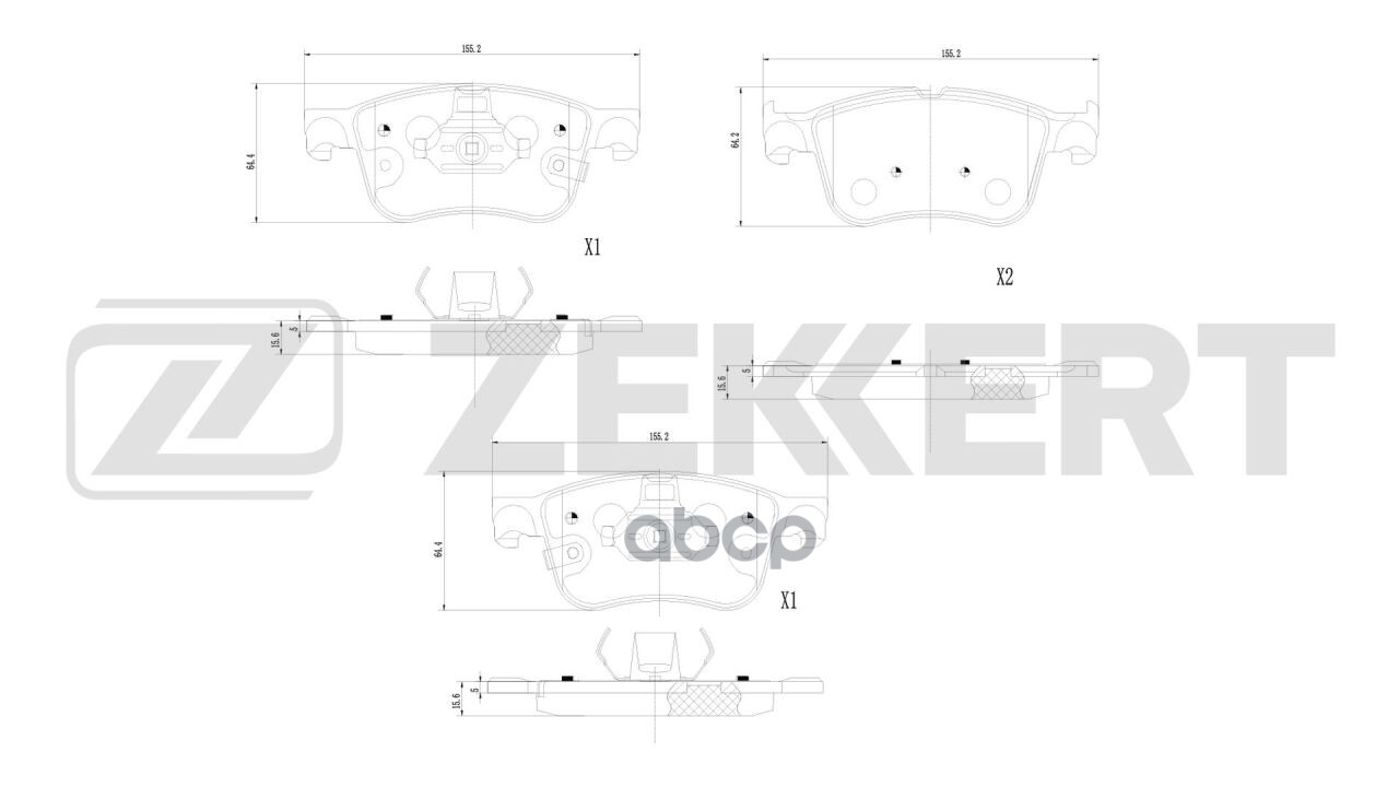 Колодки торм. диск. передн. Ford Focus IV 18-  Kuga III 19- Zekkert арт. bs-1407