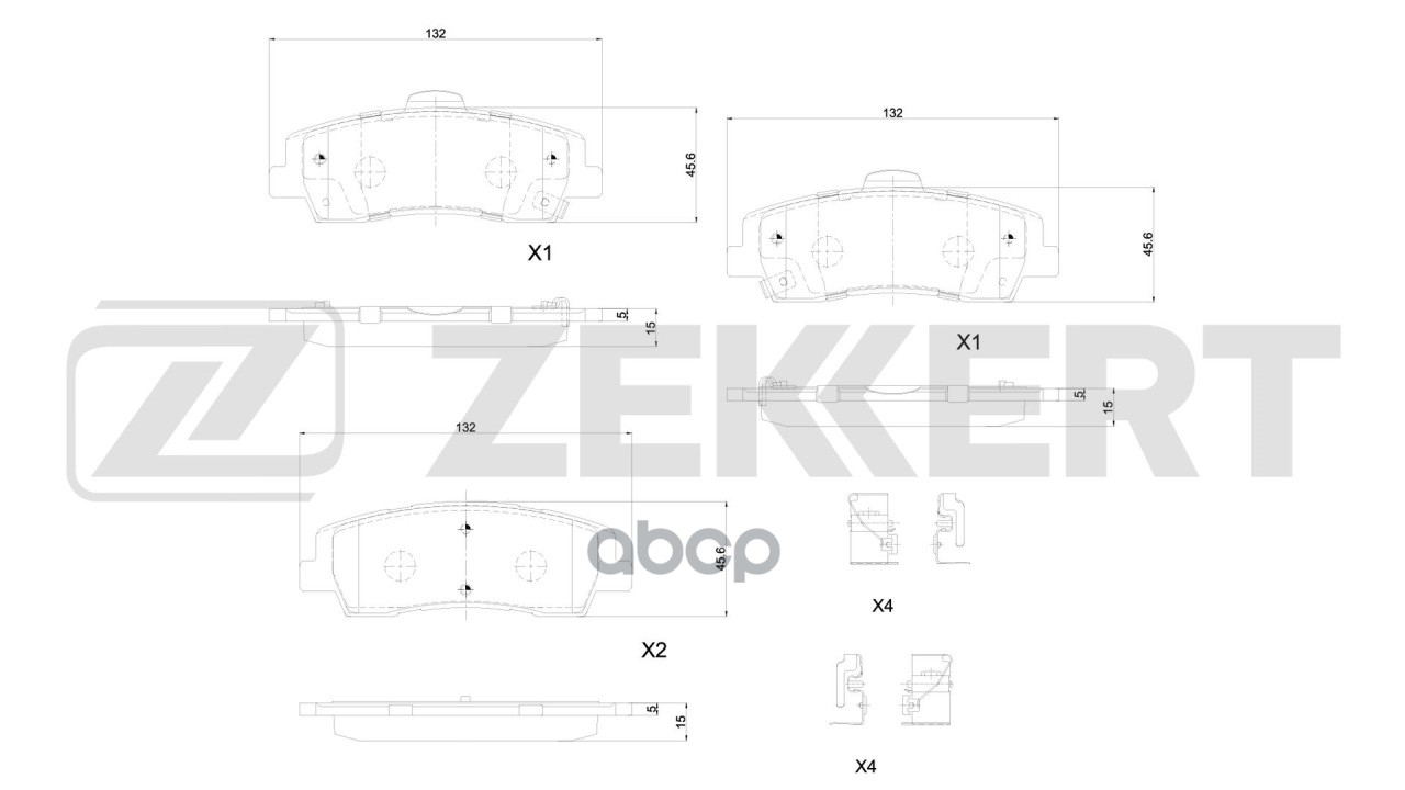 Колодки торм. диск. задн. Hyundai Staria 21- Zekkert арт. bs-1430