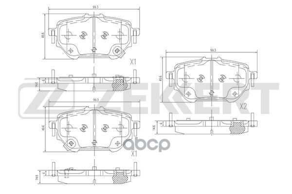 Колодки торм. диск. задн. Toyota Corolla (E210) 19- Zekkert арт. bs-1478