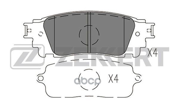 Колодки торм. диск. задн. Lexus NX 200t (AGZ10_) 14-  NX 200t (AGZ15_) 14-  NX 300h (AYZ10_) 14-  NX Zekkert арт. bs-1540