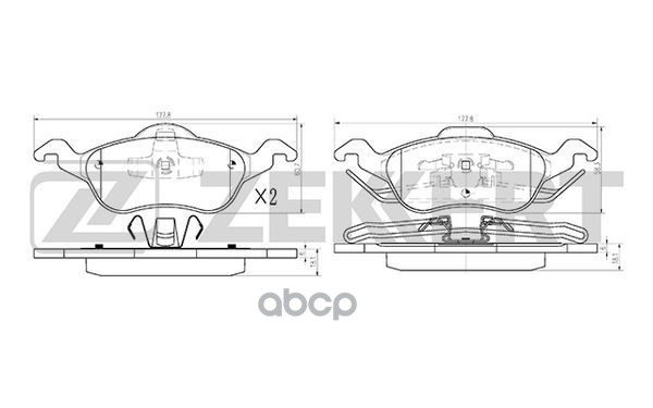 Колодки торм. диск. передн. Ford Focus 98- Zekkert арт. bs-1661