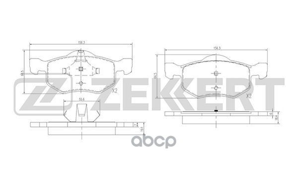 Колодки торм. диск. передн. Ford Maverick III 01-  Mazda Tribute 00- Zekkert арт. bs-1671