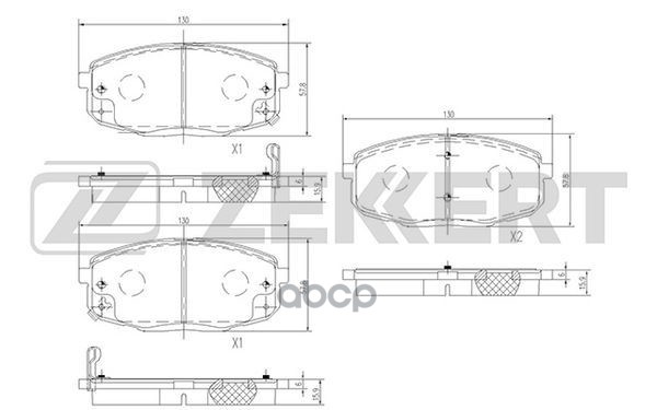 Колодки торм. диск. передн. Kia Carens II 02-  Ceed 06-  Hyundai i30 07-  Renault Laguna Grandtour I Zekkert арт. bs-1762