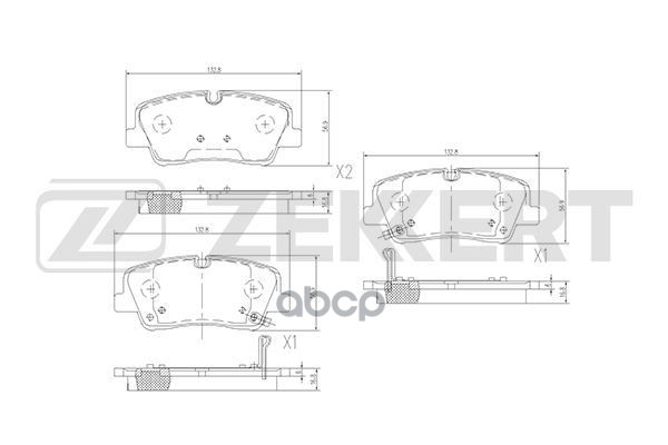 Колодки торм. диск. задн. Hyundai H350 15- Zekkert арт. bs-1839