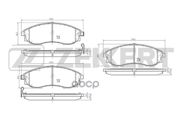 Колодки торм. диск. передн. SsangYong Istana II 95- Zekkert арт. bs-1871