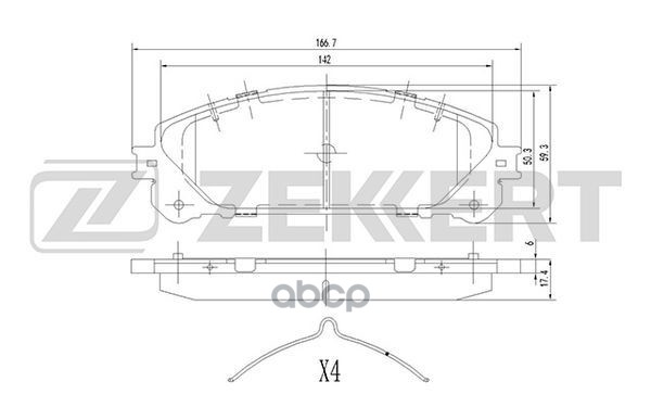 Колодки торм. диск. передн. Toyota Highlander (U40 U50) 10-  RAV (A40) 12-  Lexus NX 200 200t (Z10) Zekkert арт. bs-1872