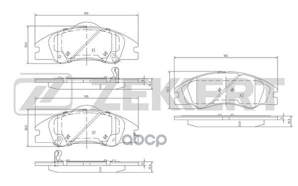 Колодки торм. диск. передн. Kia Cerato 04- Zekkert арт. bs-1922