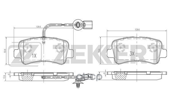 Колодки торм. диск. задн. Nissan NV 400 (X62 X62B) 11-  Opel Movano B 10-  Renault Master III 10- Zekkert арт. bs-1949