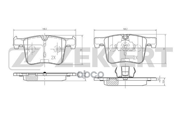Колодки торм. диск. передн. BMW 1 (F20 F21) 11-  2 (F22 F23 F87) 12-  3 (F30 F31 F34 F80) 11-  X3 (F Zekkert арт. bs-1957