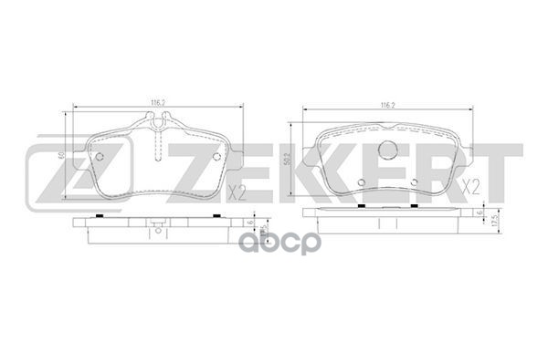 Колодки торм. диск. задн. MB CLA (117) 13-  GL (166) 12-  ML (166) 11-  SLK (172) 12- Zekkert арт. bs-1964