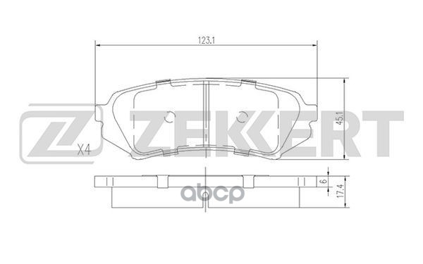 Колодки торм. диск. задн. Lexus LX 470 (UZJ100) 98-  RX 300 (MCU35_) 03-  Toyota LC 100 98- Zekkert арт. bs-1984