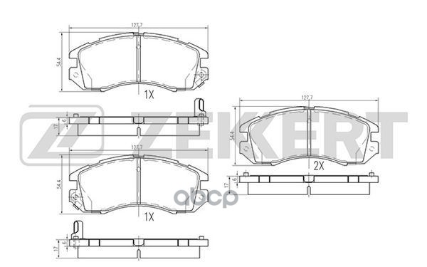 Колодки Торм. Диск. Передн. Subaru Impreza (Gc Gf) 93-  Impreza (Gfc) 95-  Legacy (Bc Bjf) 89-  Lega Zekkert арт. bs-2132