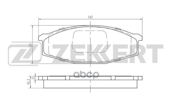 Колодки торм. диск. передн. Nissan 280 ZX ZXT (HGS130) 83-  Patrol (K160 W160) 80-  Patrol (K260 W26 Zekkert арт. bs-2150