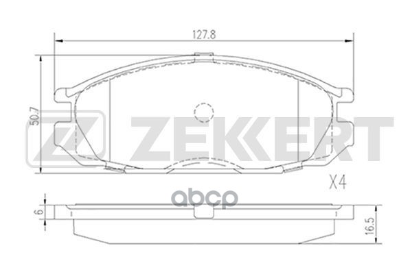 Колодки торм. диск. задн. Nissan Patrol GR (Y60  GR) 88-  Vanette (C22) 86- Zekkert арт. bs-2162
