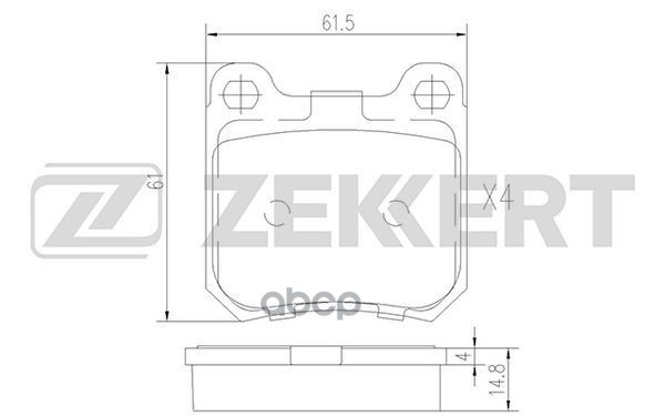 Колодки торм. диск. задн. Opel Omega A 86-  Senator B 87-  Vectra B 95- (замена для BS-2111) Zekkert арт. bs-2356