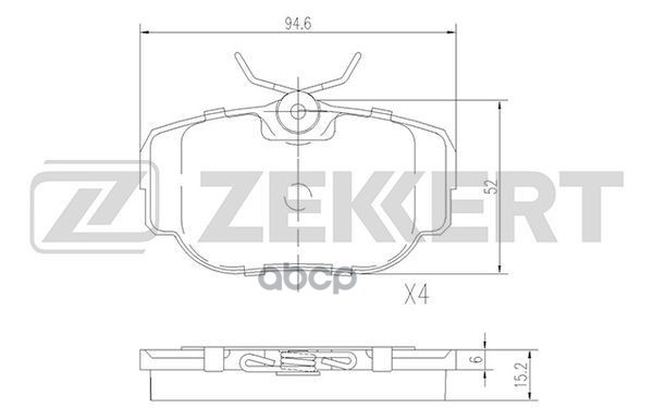 Колодки торм. диск. задн. Land Rover Discovery II 98-  Range Rover I-II 94- Zekkert арт. bs-2380