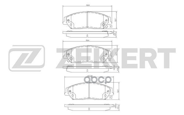 Колодки торм. диск. передн. Toyota Camry (V40) 06-  Camry (V50) 11-  Geely Emgrand X7 11- Zekkert арт. bs-2384