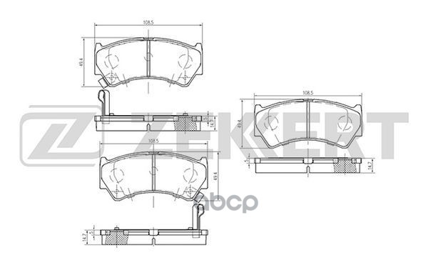 Колодки торм. диск. передн. Suzuki Baleno (EG) 99- Zekkert арт. bs-2435