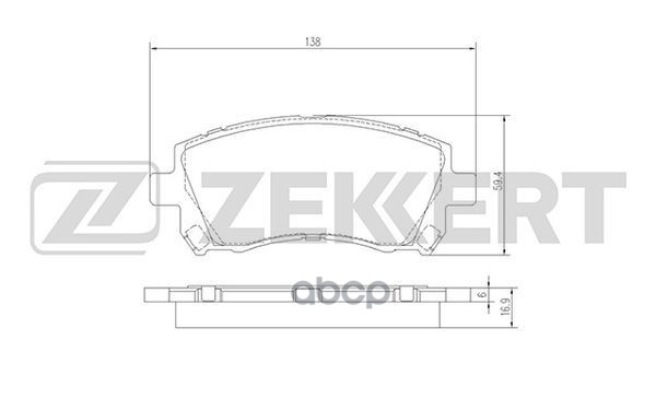 Колодки торм. диск. передн. Subaru Forester (SF) 97-  Impreza (GM GC GD GF) 95-  Legacy (BD BE BH BP Zekkert арт. bs-2580