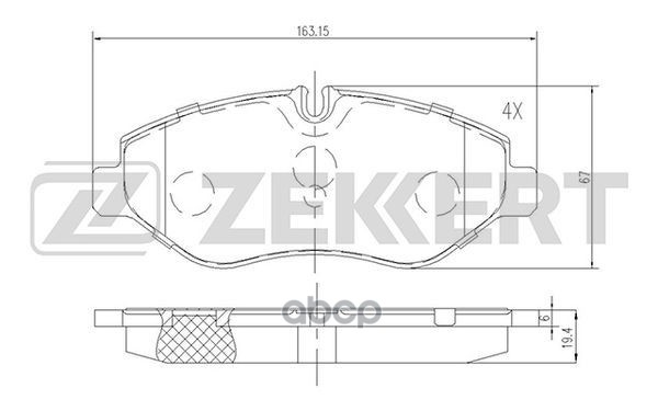 Колодки торм. диск. передн. Iveco Daily III-VI 99- Zekkert арт. bs-2823