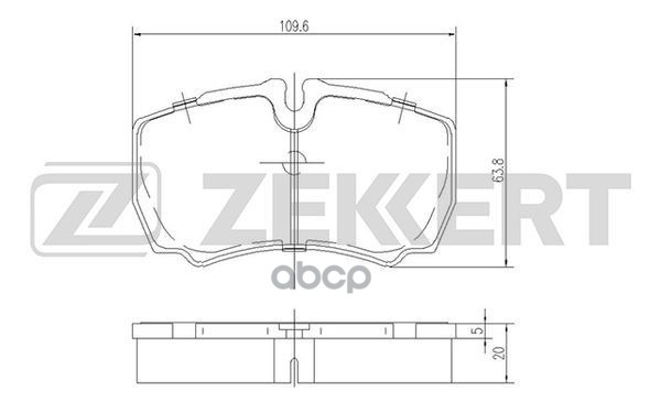 Колодки торм. диск. задн. Iveco Daily III-VI 99- Zekkert арт. bs-2842