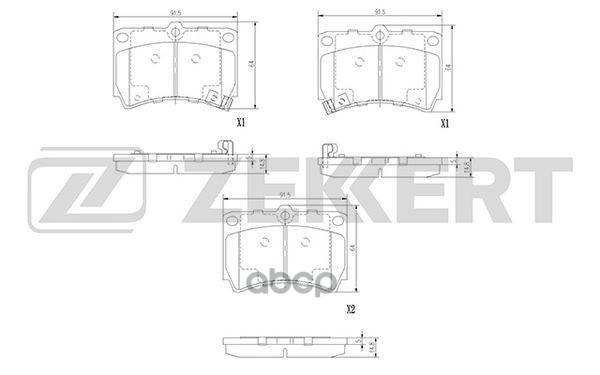 Колодки торм. диск. передн. Mazda 121 II 90-  323 C IV-V 89-  323 F III V 89-  323 P V 96-  323 S IV Zekkert арт. bs-2857