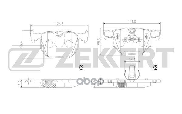 Колодки торм. диск. задн. BMW 7 (E65 E66 E67) 01- Zekkert арт. bs-2922