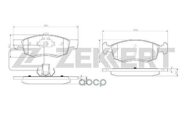 Колодки торм. диск. передн. Renault Logan 07-  Dacia Logan Express 09-  Logan MCV 07-  Sandero 08- Zekkert арт. bs-2940