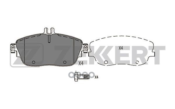 Колодки торм. диск. передн. MB A-Class (W176) 12-  B-Class (W246) 11-  CLA (C117) 13-  GLA (X156) 13 Zekkert арт. bs-2950