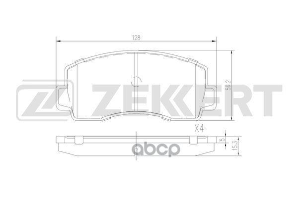 Колодки Торм. Диск. Передн. Toyota Celica (A20  A40) 78-  Mark Ii (X70) 84- Zekkert арт. bs-3028