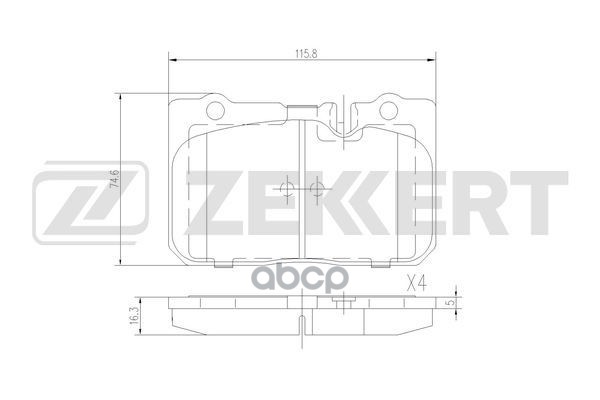 Колодки торм. диск. передн. Toyota Century (G50) 97-  Lexus LS (XF20) 94- Zekkert арт. bs-3035