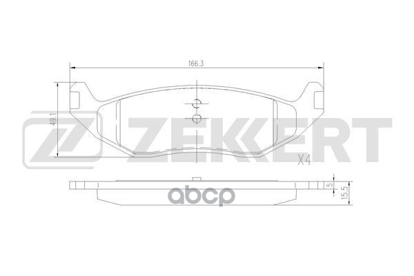 Колодки торм. диск. задн. Chrysler Aspen 06- Zekkert арт. bs-3038