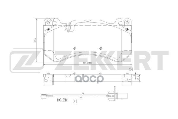 Колодки торм. диск. передн. Audi A6 III  IV 06-  A7 10- Zekkert арт. bs-3042
