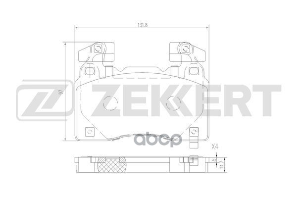 Колодки торм. диск. передн. Chevrolet Camaro 16-  Opel Insignia B 17- Zekkert арт. bs-3050