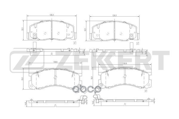 Колодки торм. диск. передн. Toyota Previa (R10 R20) 96- Zekkert арт. bs-3052