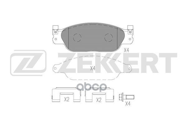 Колодки торм. диск. передн. Lincoln LS 98-  Jaguar S-Type (X200) 99- Zekkert арт. bs-3064