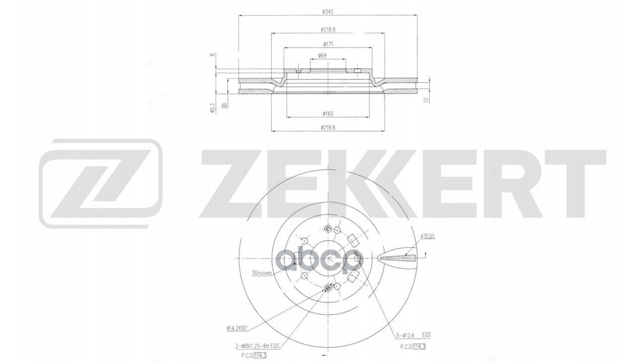 Диск Тормозной Передний Kia Sorento Iv 20- Zekkert арт. bs-6660